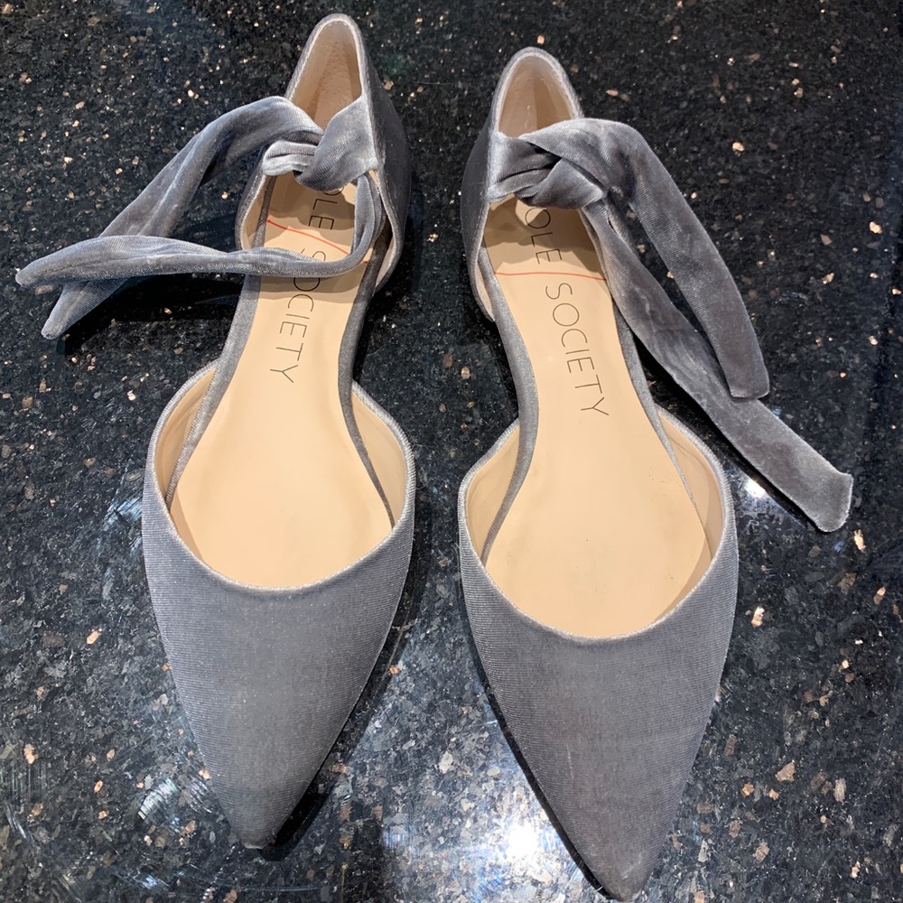 Sole Society velvet flats